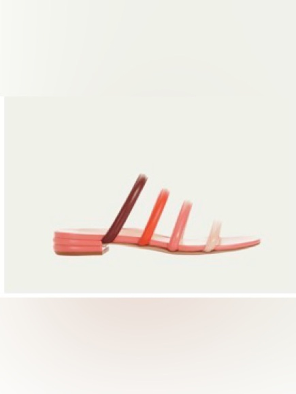 Marion Parke Stefi Ombre Leather Slide Sandals Pink Red Burgundy Size 38.5